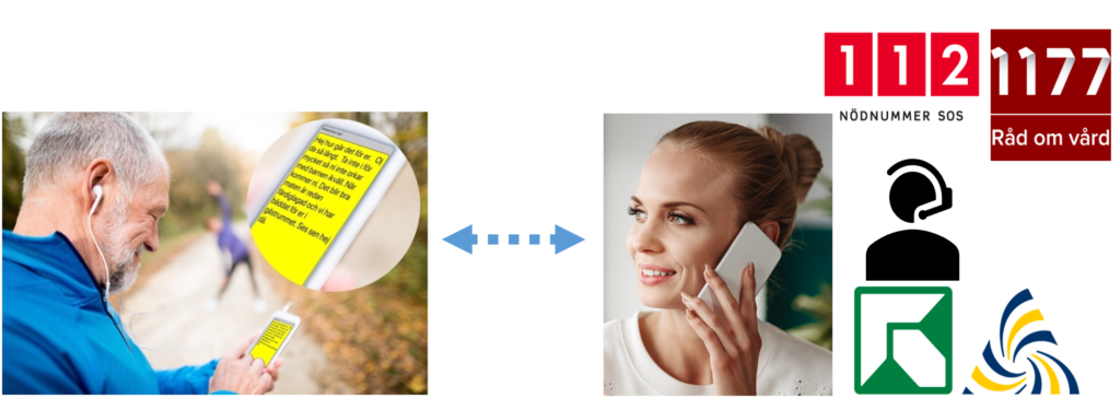 Äldre an får det anhöriga och myndigheter säger textat i mobilen.