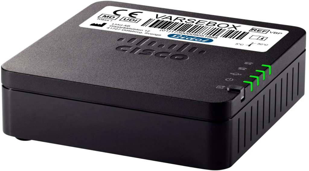 Bild av en Varsebox med MDR-märkning.